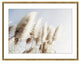 Pampas Grass Glass Framed Print Oak Look Frame 80x120cm