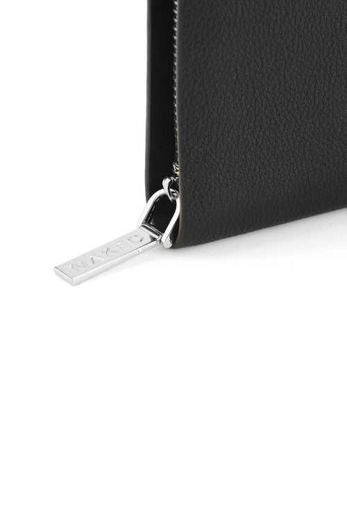 The Dion Pebbled Silver Wallet Black ACC Bags - Wallets+Straps Cosmetic Laptop Ph cases Nakedvice   