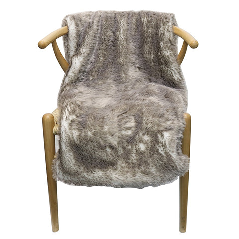 Tar Faux Fur Throw 160x130cm HW Throws Le Forge   