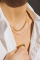 Ultra Fine Double Chain Gold Necklace
