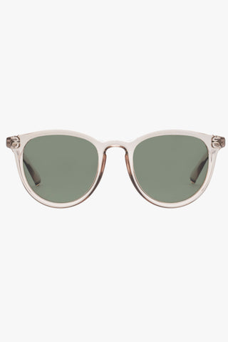Fire Starter Round Clear Stone Khaki Polarised Lens Sunglasses ACC Glasses - Sunglasses Le Specs   