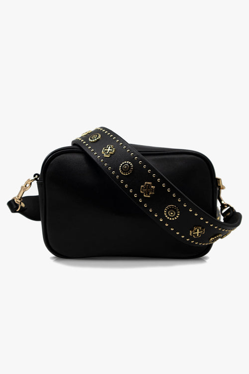 Embellished Camera Bag Black/Gold ACC Bags - All, incl Phone Bags Sol Sana   