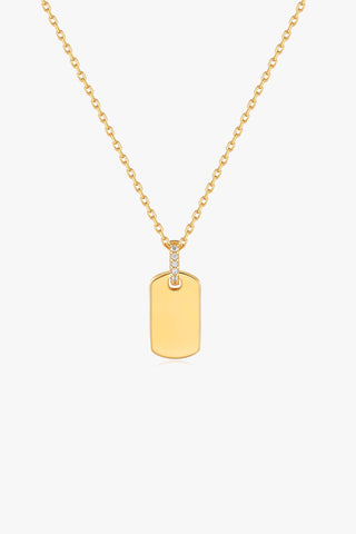 Glam Gold Tag Necklace ACC Jewellery Ania Haie   