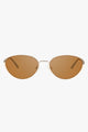 Heat Up Small Gold With Honey Lens Sunglasses