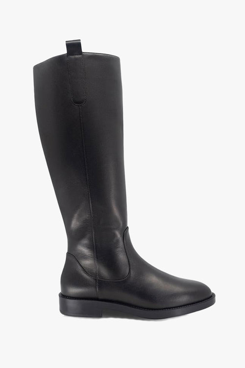 Huntley Black Low Heel Tall Boot ACC Shoes - Boots Sol Sana   