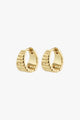 Jemma Gold Plated Textured Hoop EOL Earrings