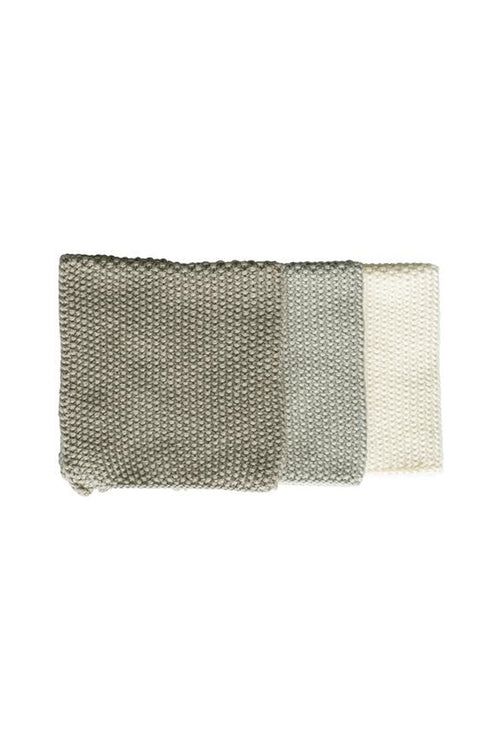 Textured Lavette Taupe Wash Cloths Set of 3 HW Beauty - Skincare, Bodycare, Hair, Nail, Makeup Bianca Lorenne   