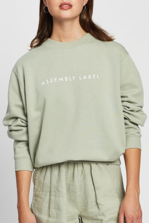 Logo Cotton Fleece Soft Green Jumper WW Sweatshirt Assembly Label   