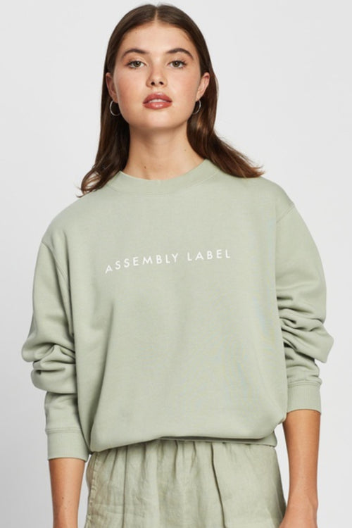 Logo Cotton Fleece Soft Green Jumper WW Sweatshirt Assembly Label   