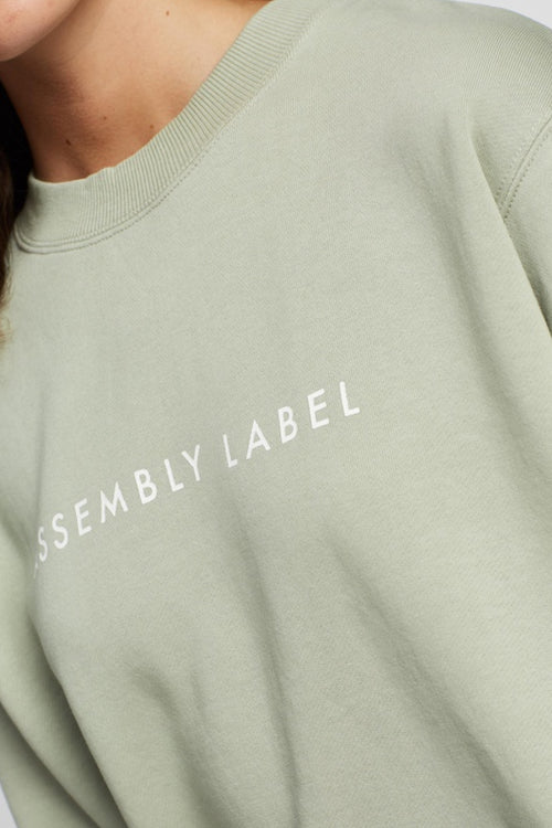 Logo Cotton Fleece Soft Green Jumper WW Sweatshirt Assembly Label   