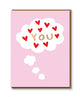 Love You Cloud Greeting Card