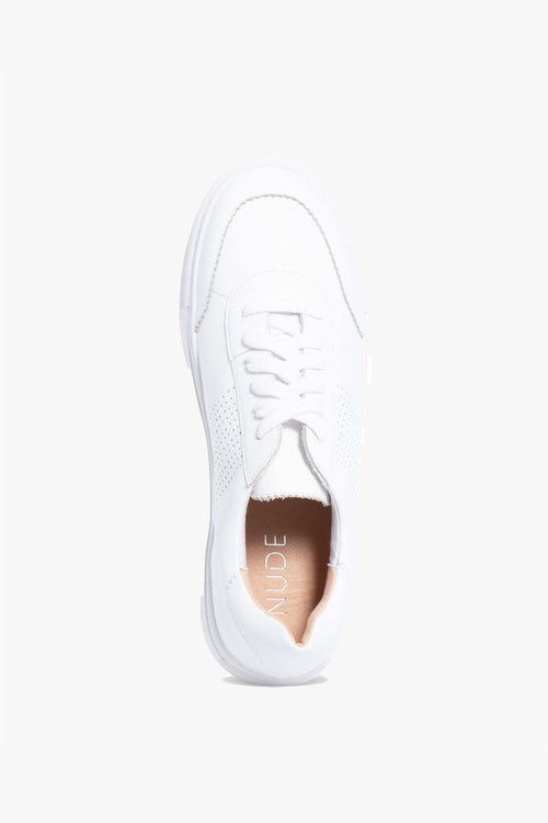 Makenzie White White Leather Sneakers ACC Shoes - Sneakers Nude   