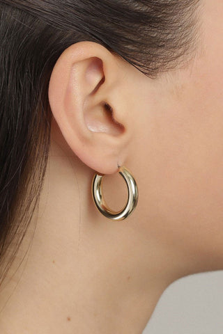 Maddie Pi Gold Chunky Hoop Earings ACC Jewellery Pilgrim   