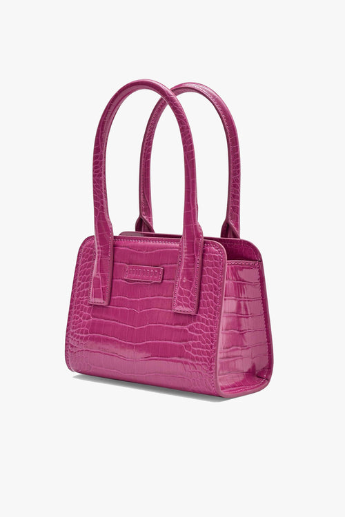 Paloma Fuschia Croc Mini Tote Crossbody Bag ACC Bags - All, incl Phone Bags Brie Leon   