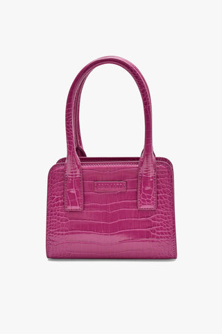 Paloma Fuschia Croc Mini Tote Crossbody Bag ACC Bags - All, incl Phone Bags Brie Leon   