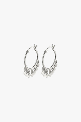 Panna Silver Charm Hoop Earrings ACC Jewellery Pilgrim   