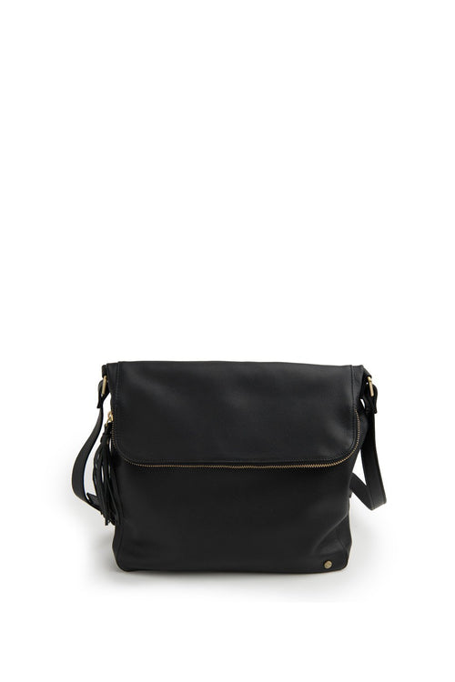 Alexa Soft Leather Black Satchel Bag with Gold Hardware ACC Bags - All, incl Phone Bags Stitch+Hide   