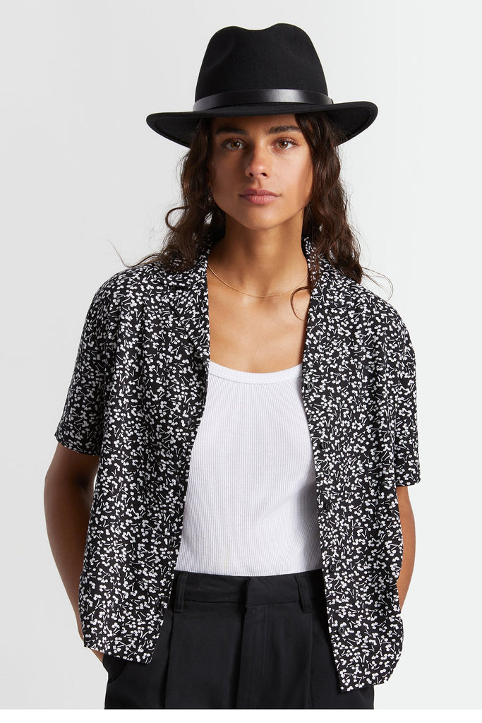 Messer Fedora Black Black Wool Felt Hat | Flo & Frankie