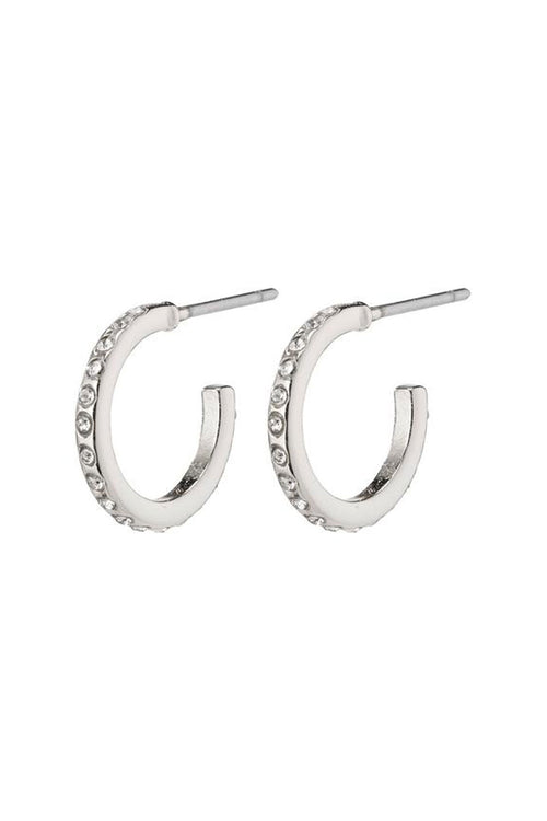 Roberta Pi Silver Plated Crystal 12mm Earrings ACC Jewellery Pilgrim   