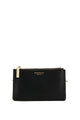 Scotti Gold Black Leather Double Zip Thick Strap Crossbody Bag