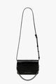 She Burns Black Croc Leather Crossbody Bag