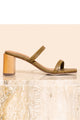 Sirenuese Olive Green Sandal Wooden Heel