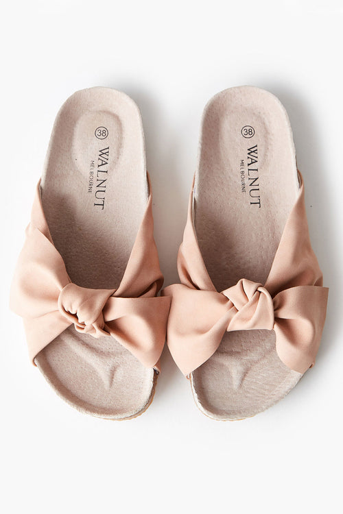 Somerset Bow Peony Slide ACC Shoes - Slides, Sandals Walnut   