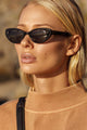 Wonderment Narrow Black Sunglasses