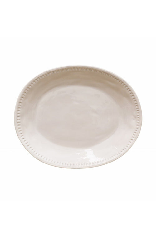 White Sumner Serving Platter Large HW Serveware - Plate, Bowl, Servers, Dish, Platter CC Interiors   