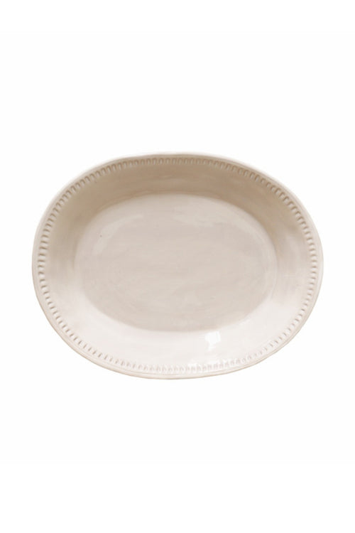 White Sumner Serving Platter Small HW Serveware - Plate, Bowl, Servers, Dish, Platter CC Interiors   