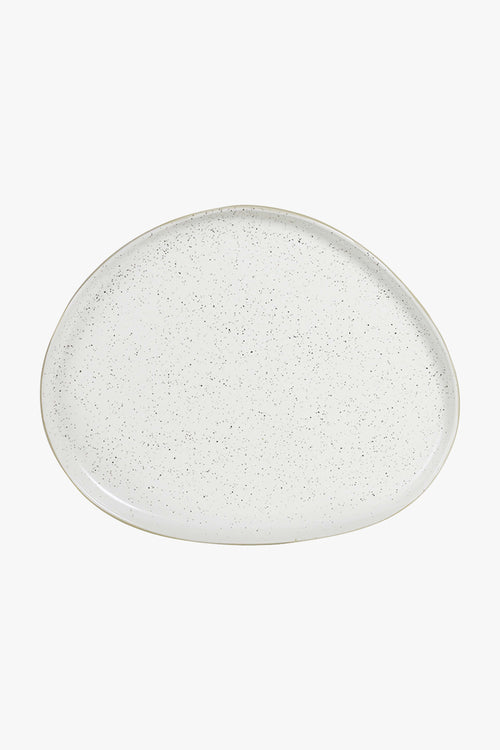 Table of Plenty White Speckle Round Platter HW Serveware - Plate, Bowl, Servers, Dish, Platter Robert Gordon   