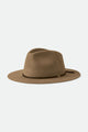 Wesley Packable Fedora Khaki Wool Felt Hat