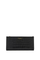 The Drew Croc Wallet Black