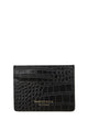 The Lola Croc Cardholder Black