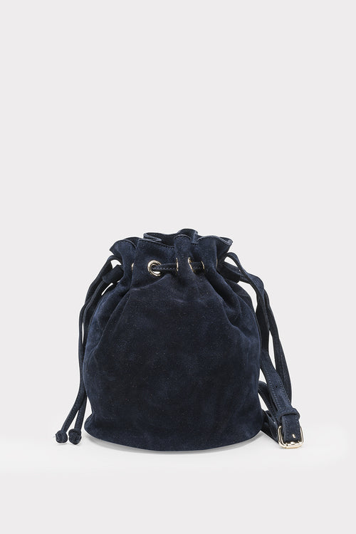 Tangier Midnight Suede Drawstring Bag ACC - Bags - Clutches, Shoulder etc The Wolf Gang   